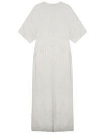 Toteme Women's Abito Midi Manica Corta White