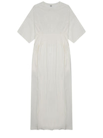 Toteme Women's Abito Midi Manica Corta White