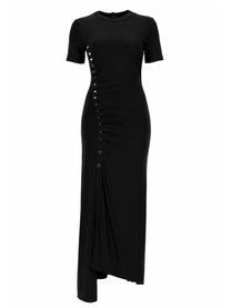 Rabanne Women's Abito Midi Asimmetrico Black