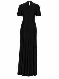 Rabanne Women's Abito Midi Asimmetrico Black