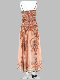 Zimmermann Women's Abito Midi Aster Blue