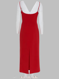 Magda Butrym Women's Abito Midi Con Applicazioni Floreali Red