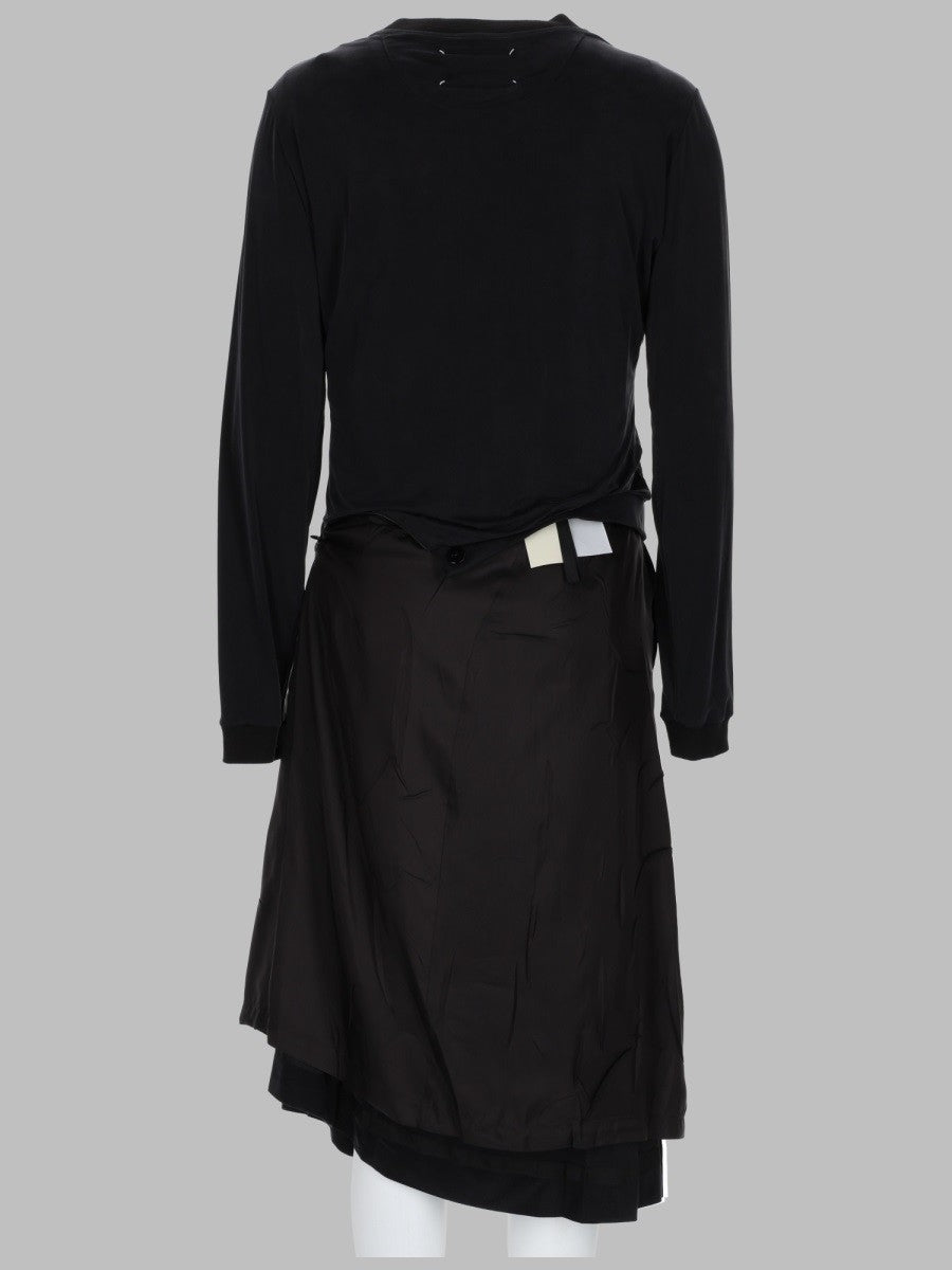 Maison Margiela Women's Abito Midi Con Drappeggio Black