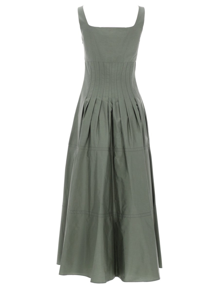Max Mara Women's Abito Midi in Cotone Green