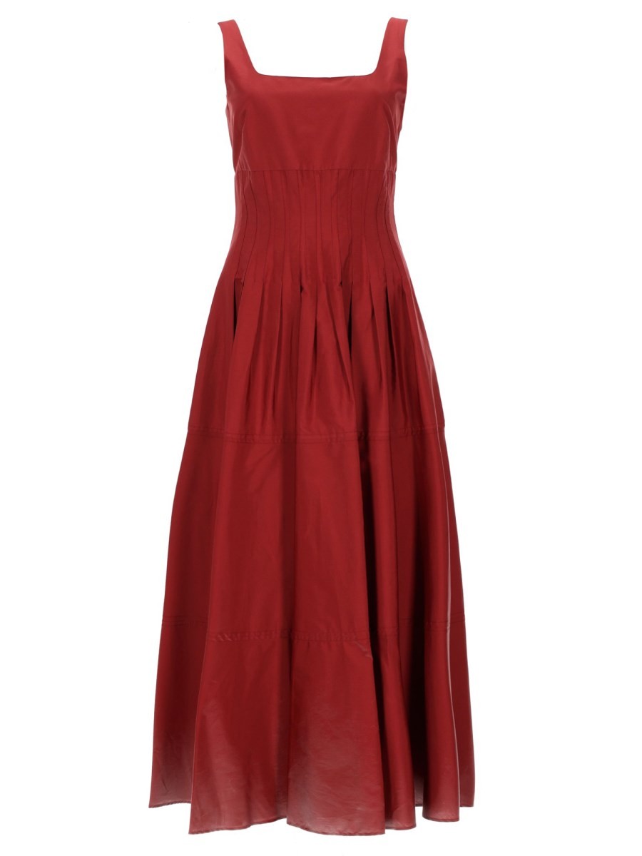 Max Mara Women's Abito Midi in Cotone Red