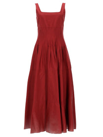 Max Mara Women's Abito Midi in Cotone Red