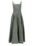 Max Mara Studio Women's Cotton Midi Dress Green