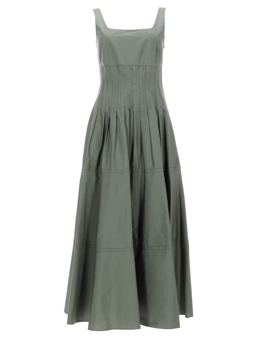 Max Mara Women's Abito Midi in Cotone Green