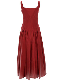 Max Mara Women's Abito Midi in Cotone Red