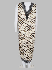 Ganni Women's Abito Midi in Raso Pattern