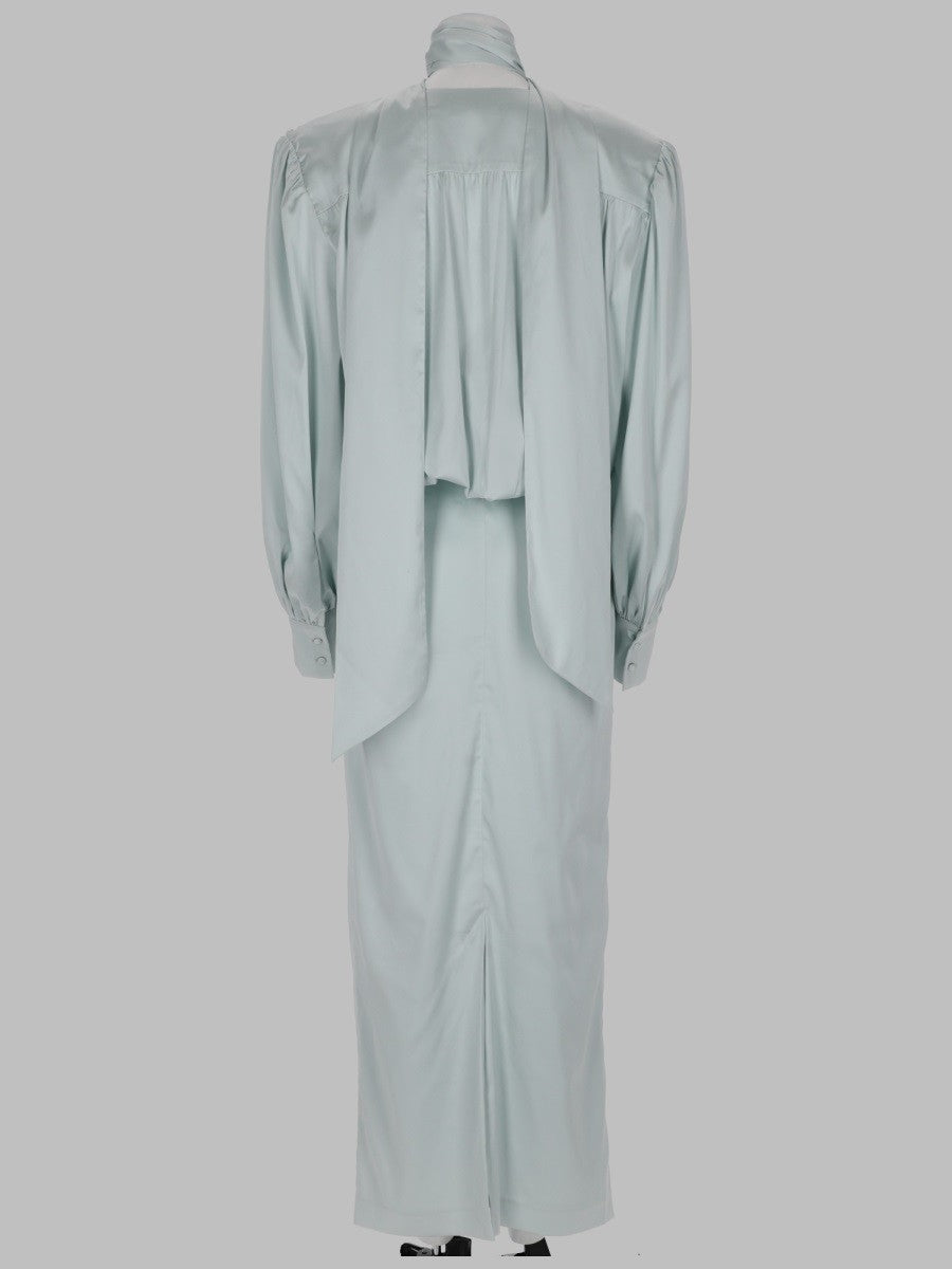 ROTATE Birger Christensen Women's Abito Midi in Raso Green