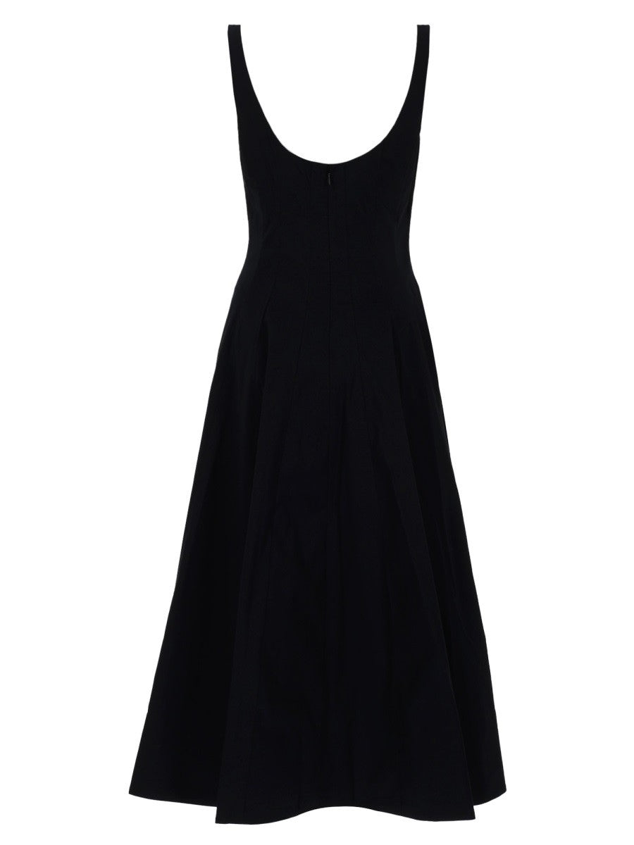 Staud Women's Midi Wells Dress Black, view 2