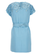 Ermanno Scervino Lace Dress Blue, view 2