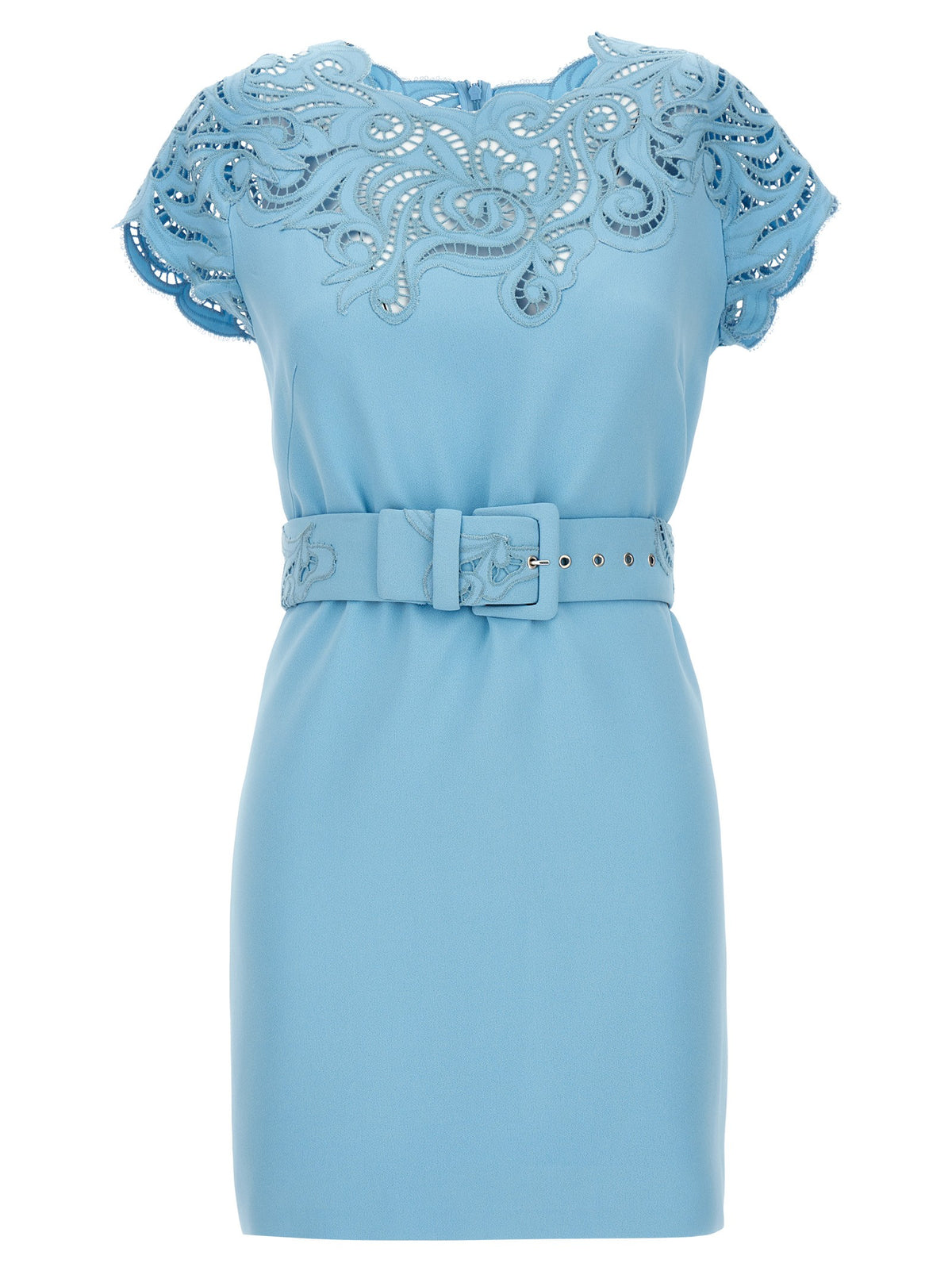 Ermanno Scervino Lace Dress Blue