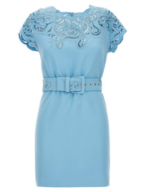 Ermanno Scervino Lace Dress Blue