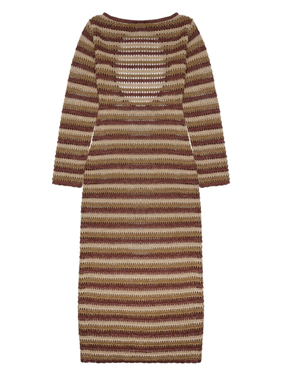 Mc2 Saint Barth Women's Abito Robyn in Crochet Gold