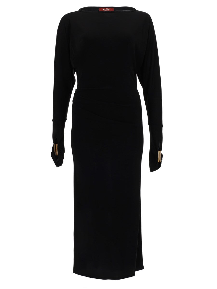 Max Mara Women's Abito Salvo Con Drappeggio Black