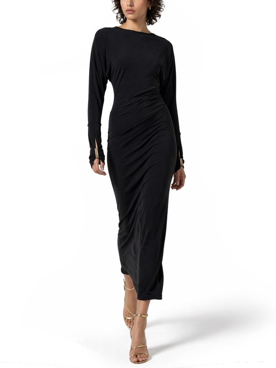 Max Mara Women's Abito Salvo Con Drappeggio Black