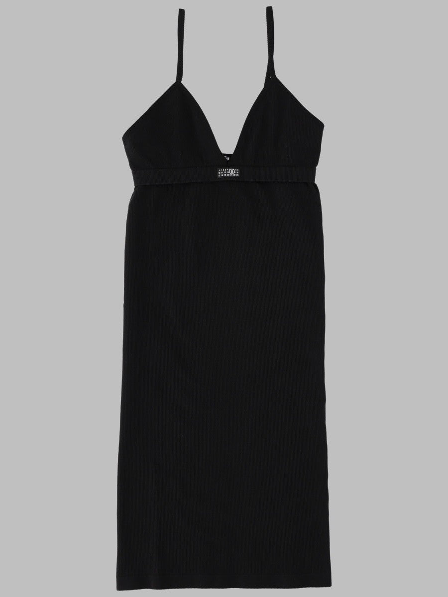 MM6 Maison Margiela Women's Abito Sottoveste Senza Cuciture Black