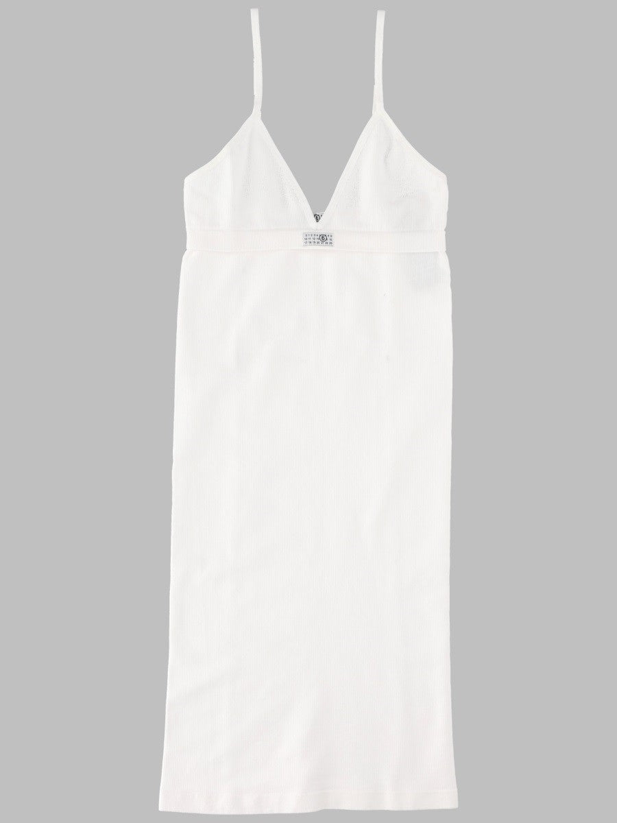 MM6 Maison Margiela Women's Abito Sottoveste Senza Cuciture White