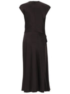 Theory Women's Satin Twist Bodice Dress Grey, view 2