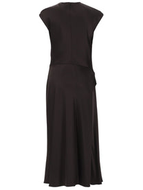 Theory Women's Abito Twist Bodice in Satin Grey