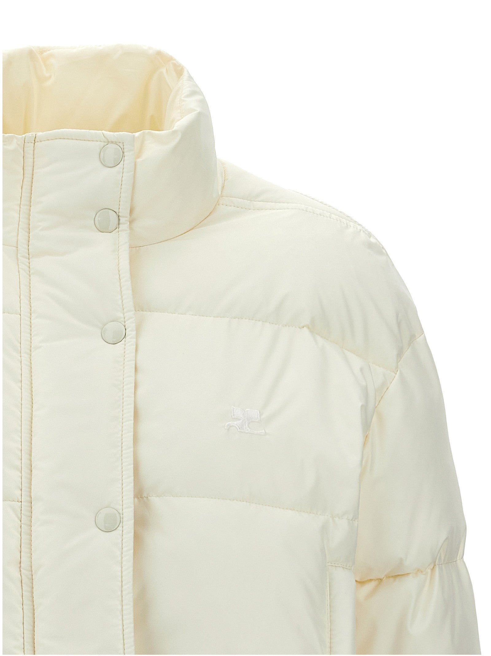 courrèges AC Cropped Down Jacket White