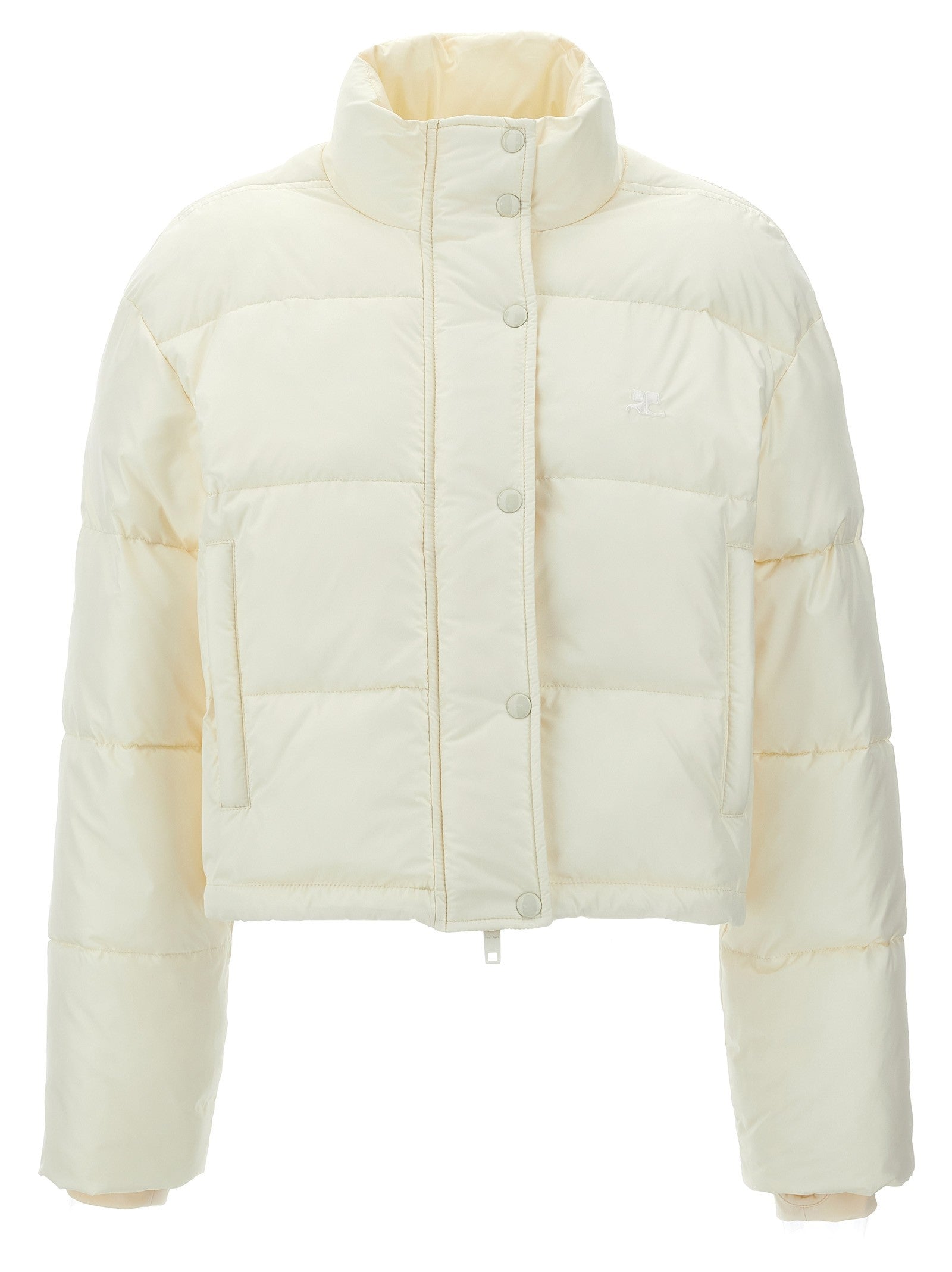 courrèges AC Cropped Down Jacket White