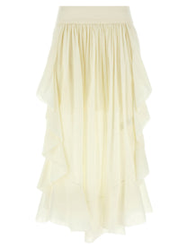 Zimmermann Acacia Ruffle Skirt White
