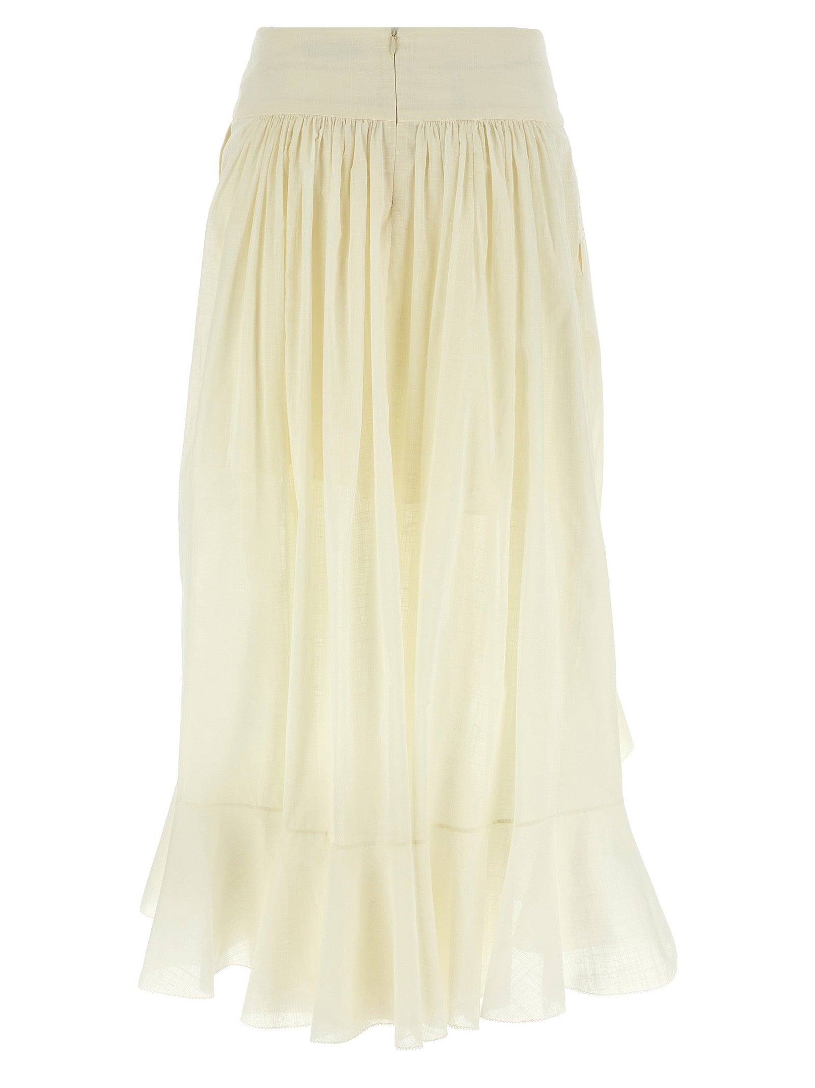 Zimmermann Acacia Ruffle Skirt White