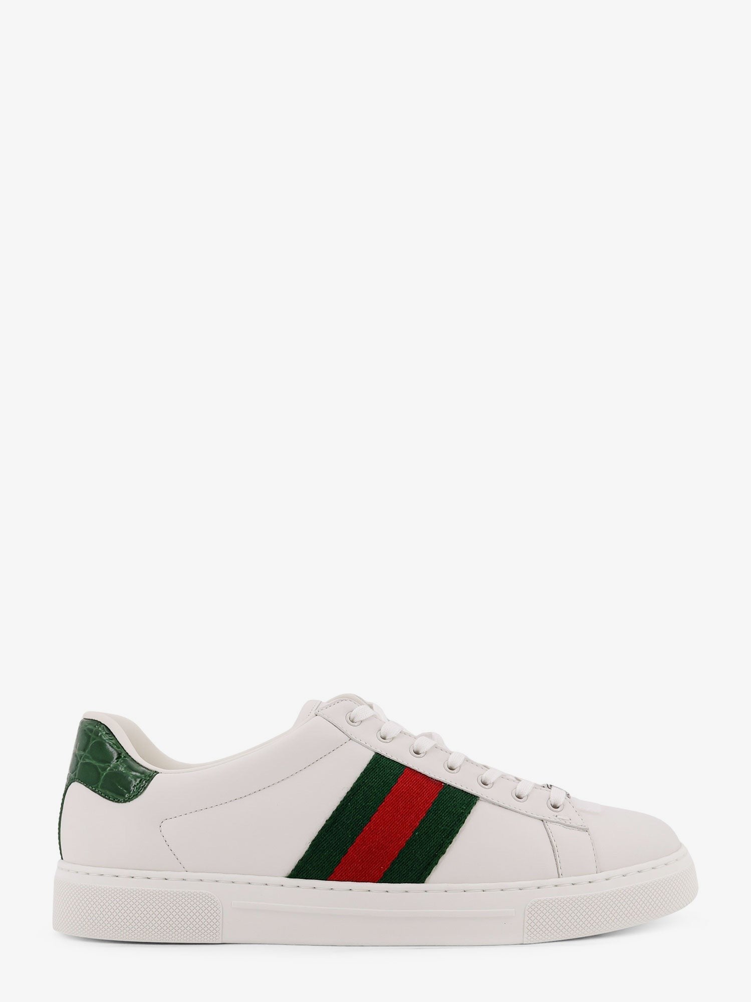 Gucci Men's Ace Low Top Leather Sneakers Green