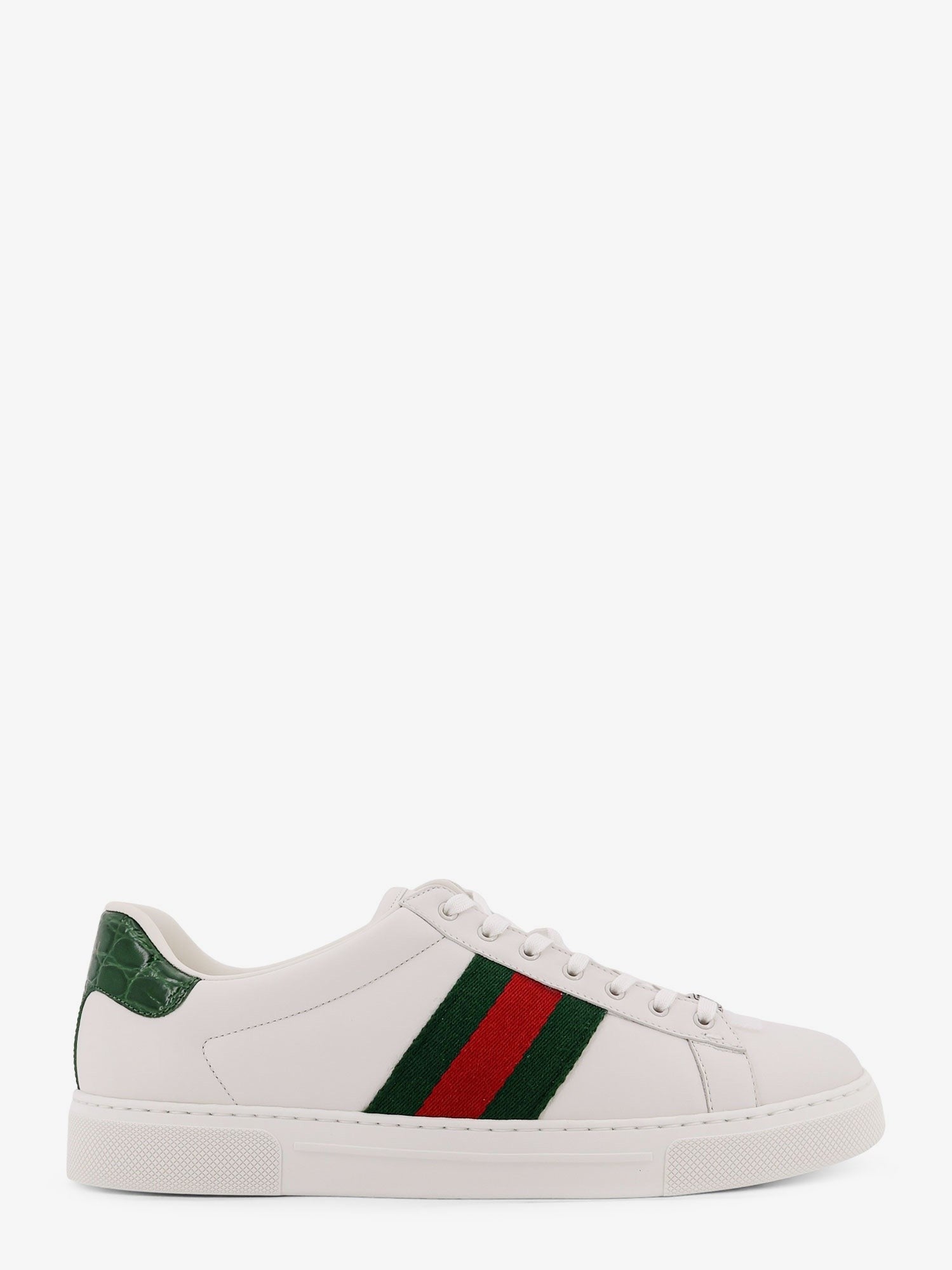 Gucci Men's Ace Low Top Leather Sneakers Green