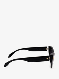 Alexander McQueen Women's Acetate Sunglasses Black, view 5