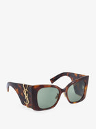 Saint Laurent Women's Acetate Sunglasses Green, view 2