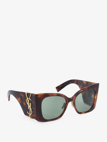 Saint Laurent Women's Acetate Sunglasses Green