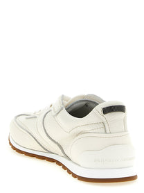 Brunello Cucinelli Women's Leather Sneakers White
