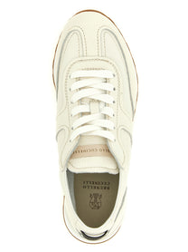 Brunello Cucinelli Women's Leather Sneakers White