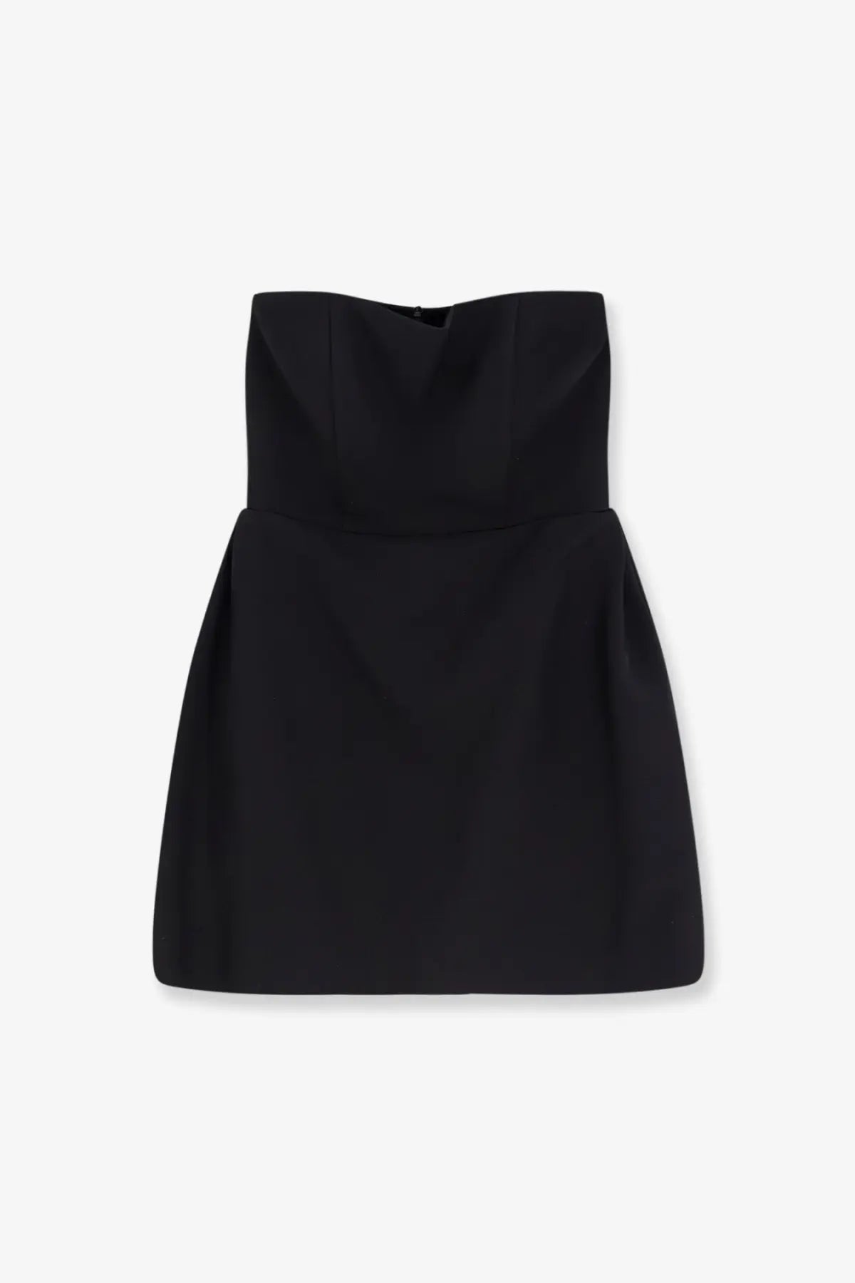 Actualee women’s mini dress black with strapless structured bodice and flared skirt in black fabric