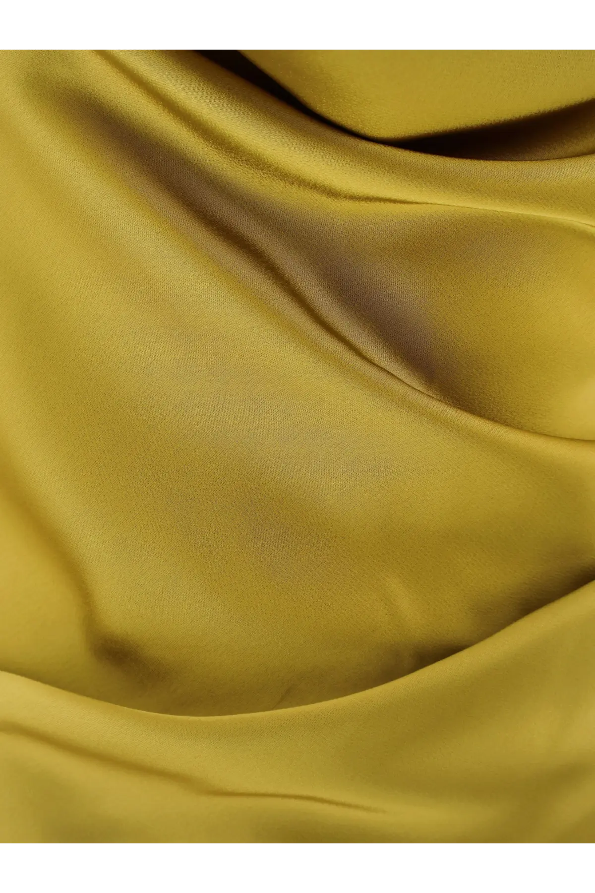 Actualee women’s satin long dress in yellow with luxurious golden silk fabric and smooth flowing texture
