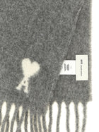 Ami Paris Adc Scarf and Fringes Grey, view 3