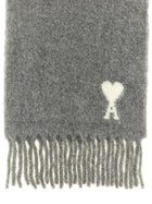 Ami Paris Adc Scarf and Fringes Grey, view 2