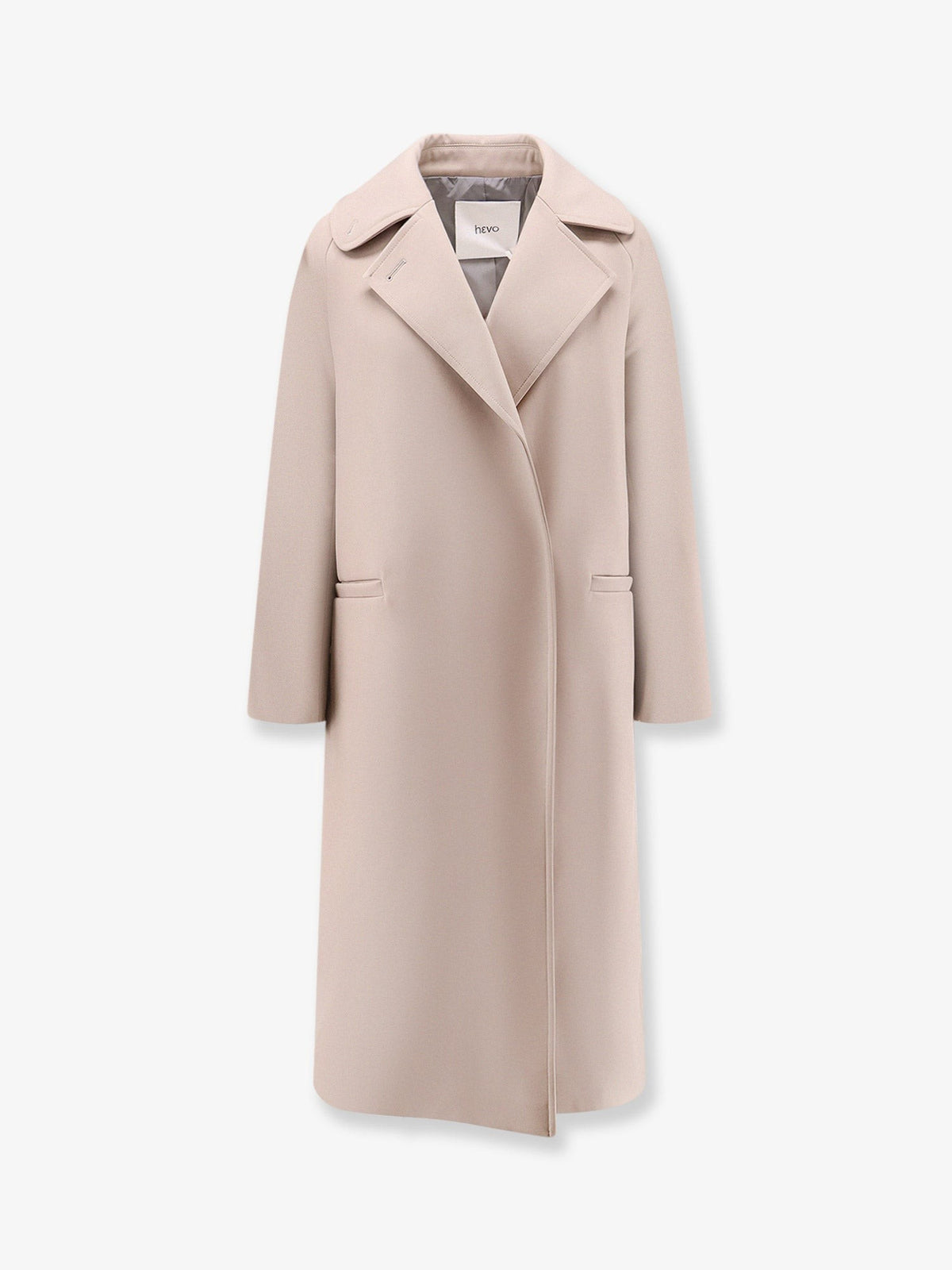 Hevò Women's Adelfia Double Breasted Nylon Trench Grey