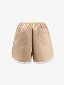 The Frankie Shop Women's Adia Satin Boxer Shorts Beige