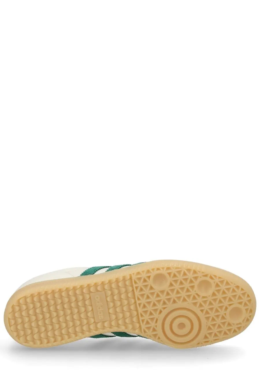 Adidas men’s sneaker samba in white and green with gum rubber sole for casual and sports use