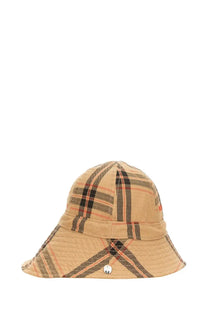Adidas Originals by Wales Bonner beige bucket hat with classic black orange and tan plaid pattern unisex style