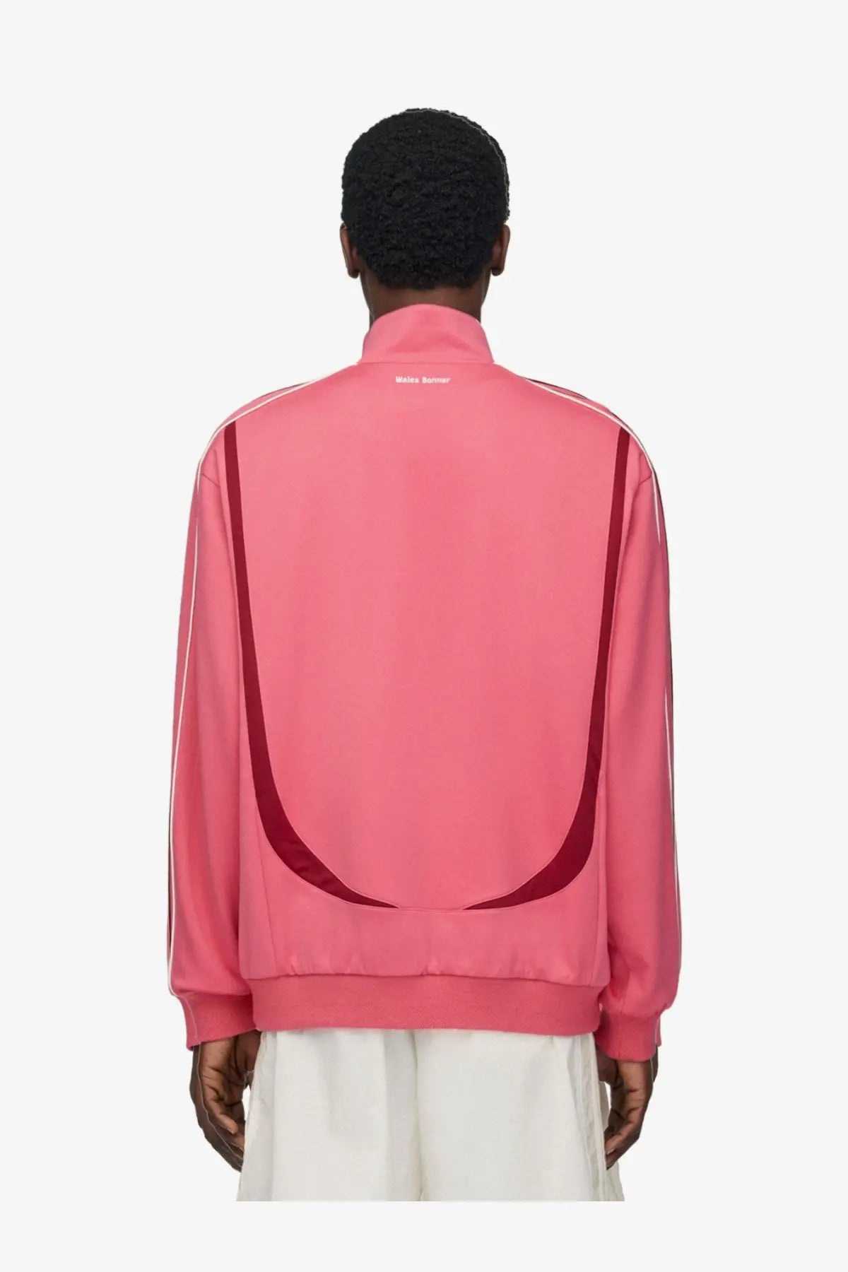 Adidas originals by wales bonner unisex cotton and elastane sweatshirt in blue with pink track jacket and red panels