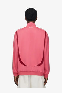 Adidas originals by wales bonner unisex cotton and elastane sweatshirt in blue with pink track jacket and red panels