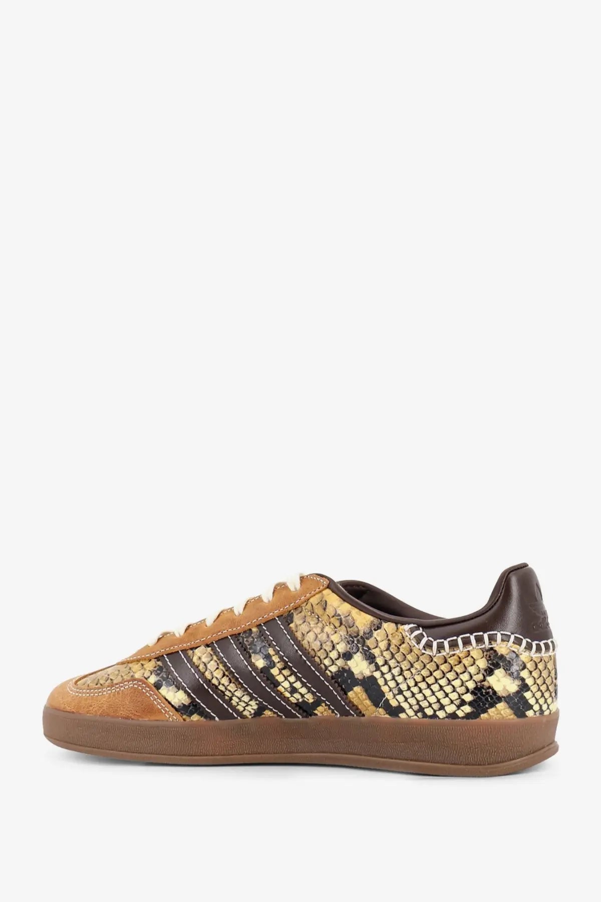 Adidas Originals by Wales Bonner unisex WB Gazelle snake leather sneakers in brown and tan with dark brown stripes