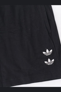Black adidas originals x willy chavarria men’s cotton bermuda shorts with two white trefoil logos embroidered on the side