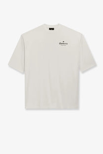 Adidas Originals x Willy Chavarria men’s cream oversized cotton t-shirt with black chavarria logo on left chest